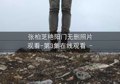 张柏芝艳阳门无删照片观看-第3集在线观看 - 真相背后隐藏的惊天秘密