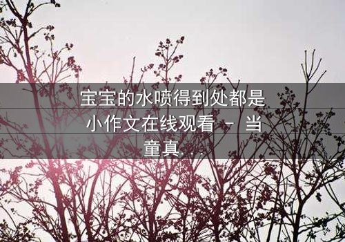 宝宝的水喷得到处都是小作文在线观看 - 当童真失控,家庭秘密喷涌而出!