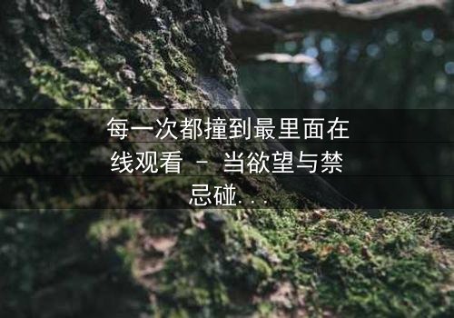 每一次都撞到最里面在线观看 - 当欲望与禁忌碰撞,谁将坠入深渊?